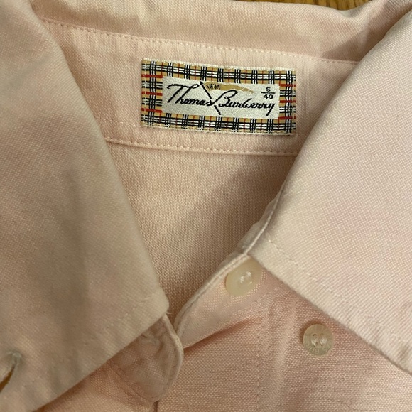 Authentic Burberry classic light pink long sleeves button down shirt - Picture 4 of 5
